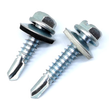 Hexagon Drilling Fine Thread Roofing Galvanized Hex Washer Head Self Tapping Screw